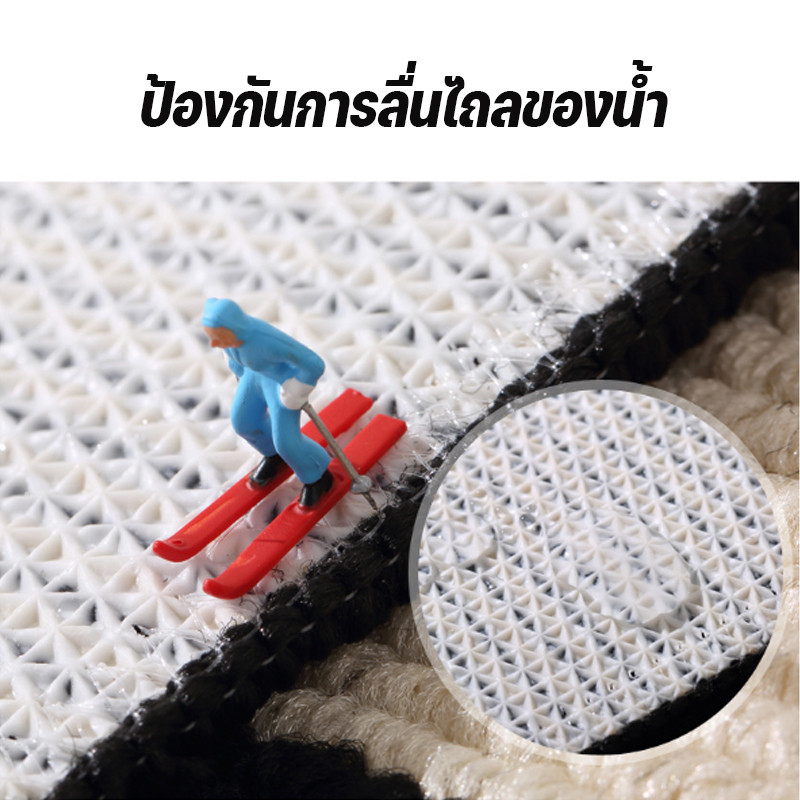 COD พรมปูพื้น พรมเช็ดเท้า 50*80CM การดูดซึมน้ําและกันลื่น แห้งไว สำหรับห้องน้ำ ห้องครัว พรมเนื้อนุ่ม - รูปที่ 4