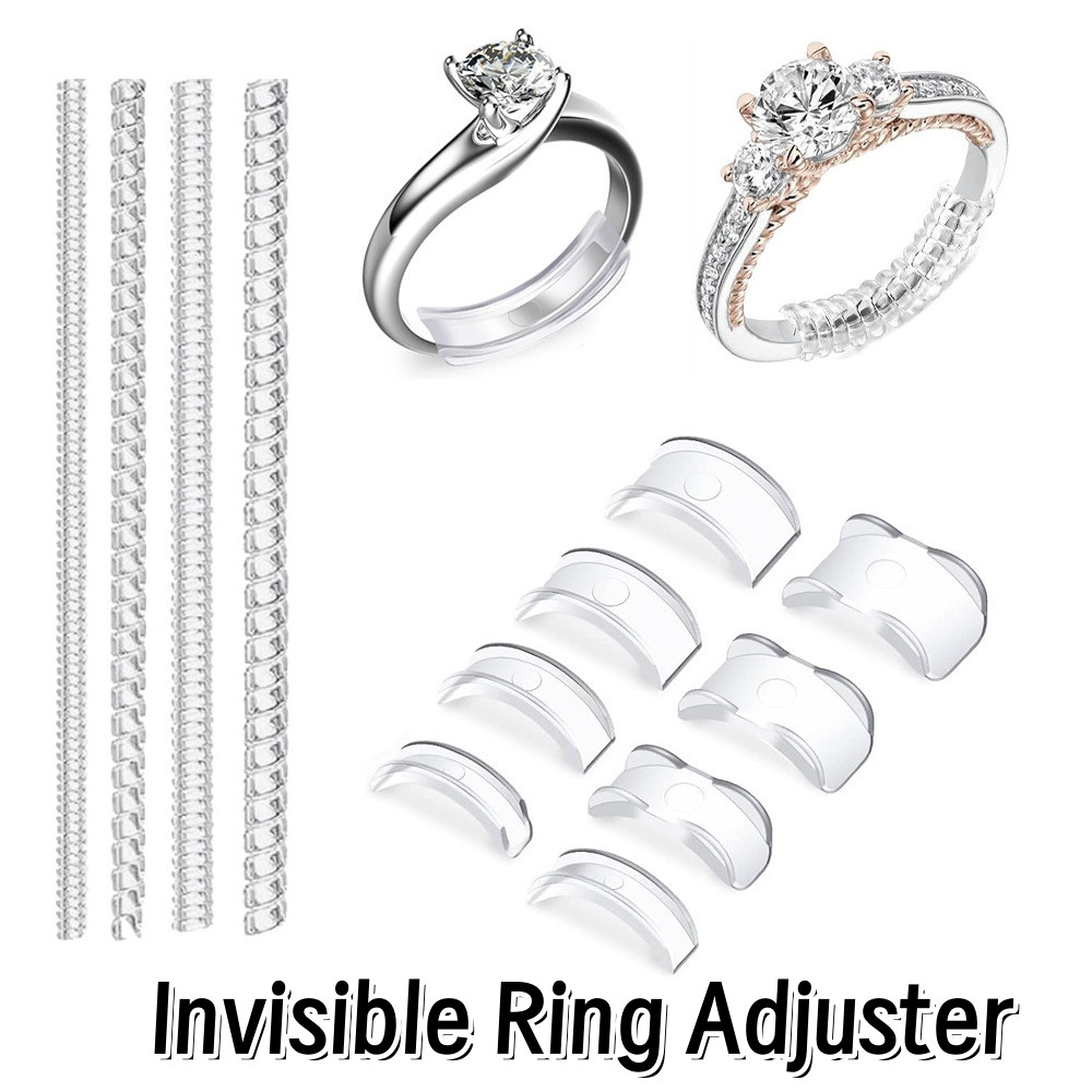 แหวนขนาด Adjuster Resizer ซิลิโคนที่มองไม่เห็นแหวนนิ้วสําหรับแหวนหลวมเครื่องมือเครื่องประดับคงที่