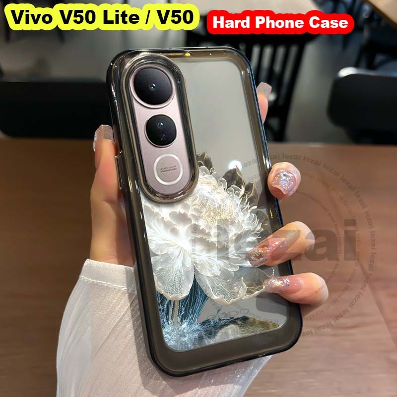 เคส Vivo V50 Lite 5G V 50 5G เคสดอกไม้แข็งใสกันกระแทก