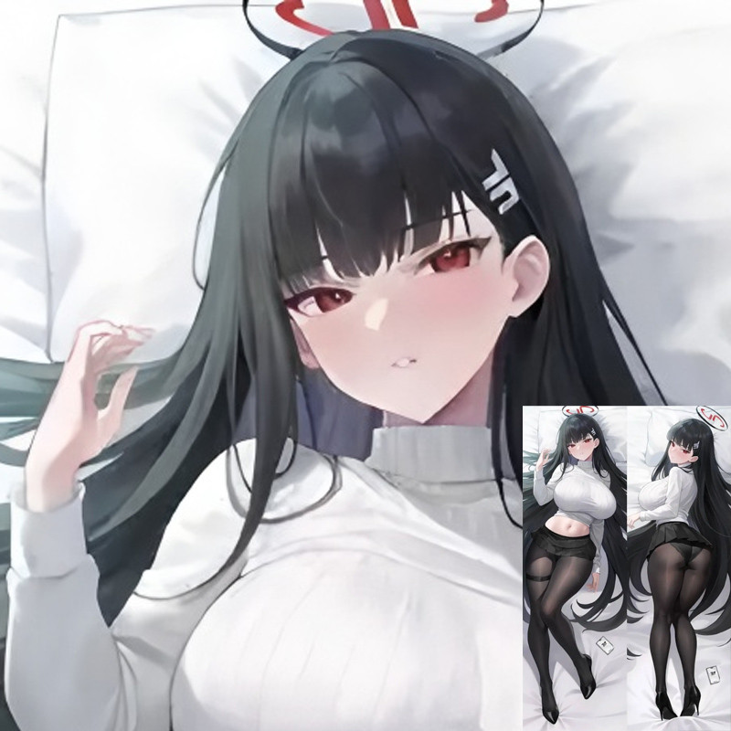 ปลอกหมอนอิง Tsukatsuki Rio Dakimakura สไตล์ Blue Archive สำหรับOtaku