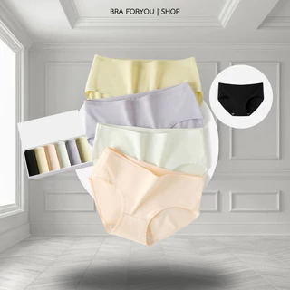 Bra Foryou กางเกงในนักเรียน ผ้านุ่มสวมใส่สบาย เนื้อผ้าฝ้ายปกป้องแบคทีเรีย (1360)WOMEN มี size M-XL สีเรียบ