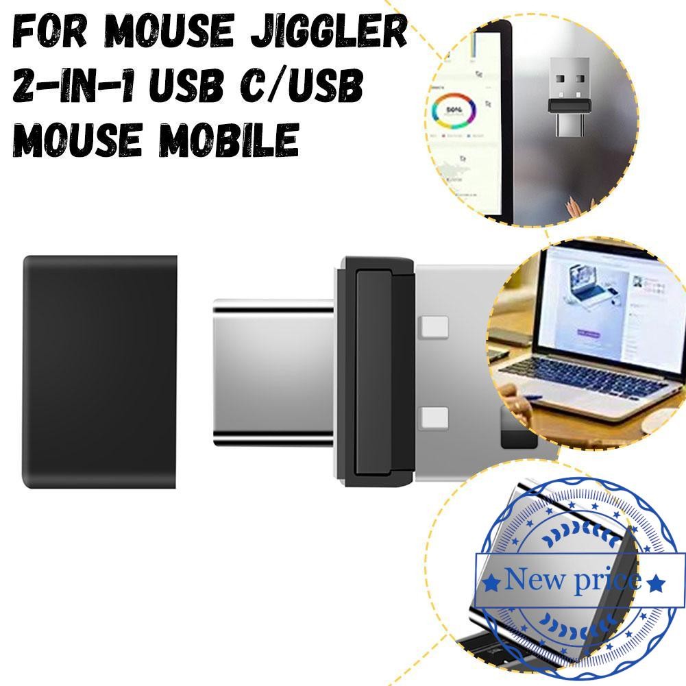เมาส์ Mover 2 In 1 Usb C/ Usb 2 In 1 เมาส์ Jiggler Mover Usb B0k0