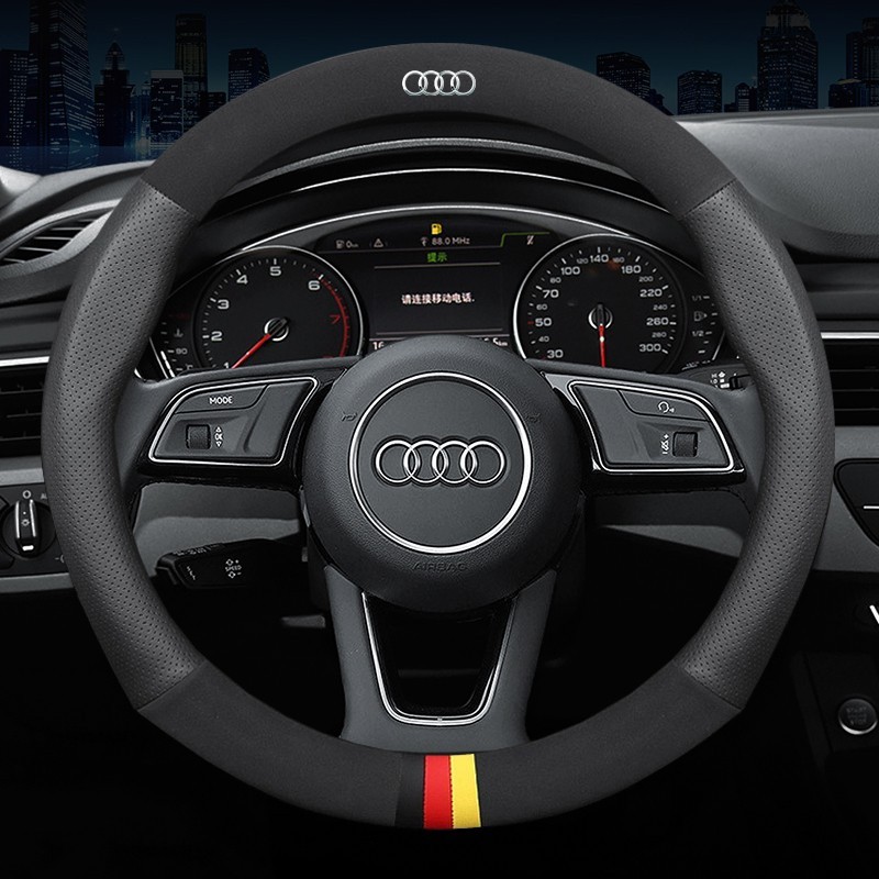 YY พวงมาลัยรถหนังสําหรับ Audi A1 A3 A4 A5 A6 A7 A8 Q2 Q3 Q5 Q7 Q8 R8 S4 S3 S5 S6 S8 TT 2018 2019 202
