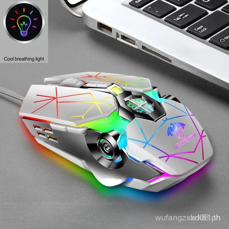 Fantech เมาส์เกมมิ่งแบบมีสาย ไฟ RGB Ergonomic