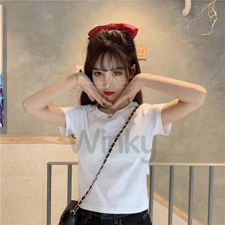 เสื้อยืดแขนสั้นผู้หญิง ผูกหลัง ดีไซน์เก๋ ใส่สบาย สีสวย
