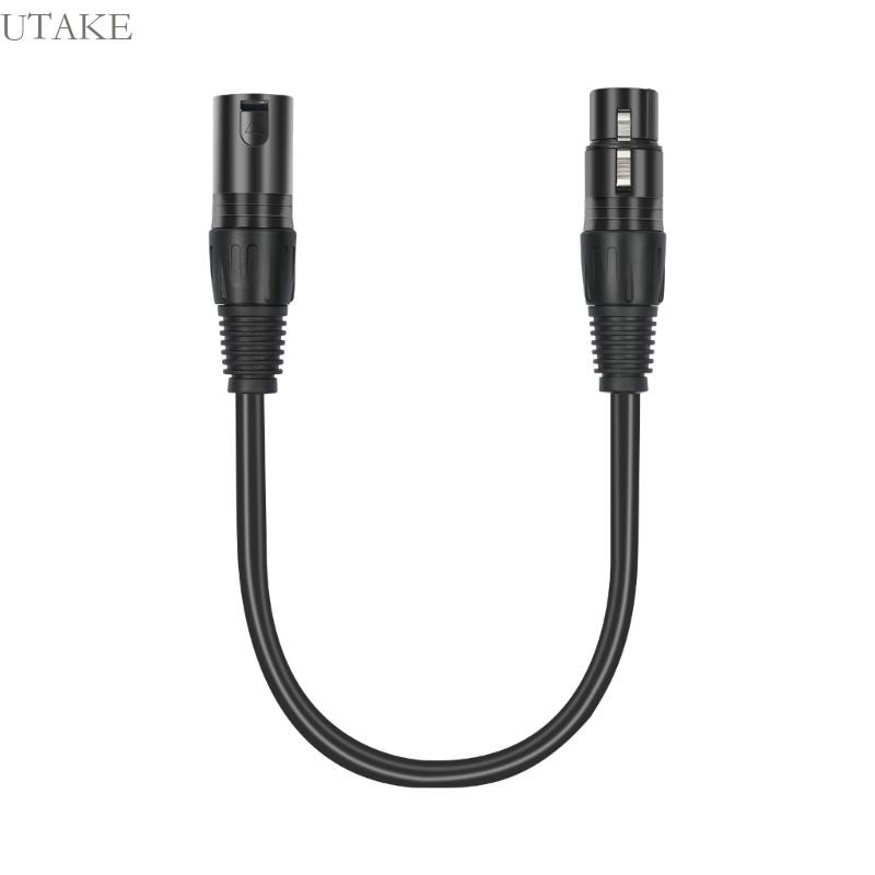 Utake Professional 3 Pin Male to 5 Pin Female DMX512 Adapter Cable for Stage Lighting