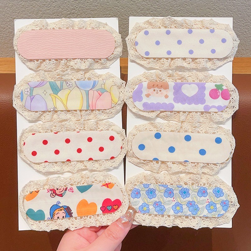 ชุดสติกเกอร์แต่งผมแฟชันเกาหลีสำหรับเด็กหญิง ลายดอกไม้