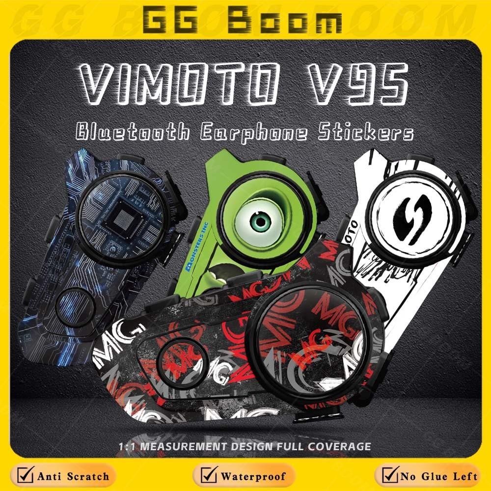 หมวกกันน็อครถจักรยานยนต์ชุดหูฟังบลูทูธสติกเกอร์สติ๊กเกอร์ตกแต่งกันน้ําสําหรับเวอร์ชั่นจีน VIMOTO V9S