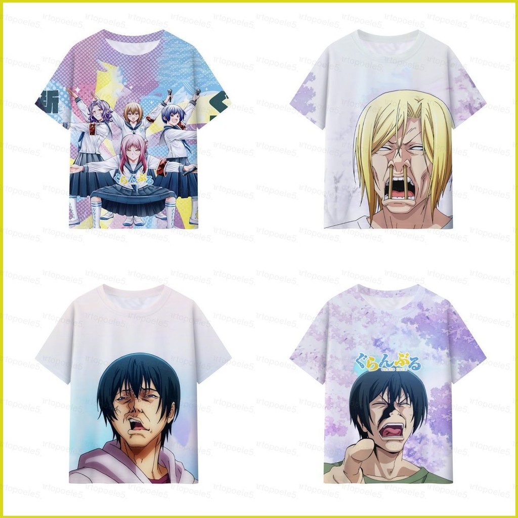 เสื้อยืดแขนสั้นแบบอะนิเมะ สไตล์ฤดูร้อน พร้อมลายพิมพ์ของ Iori Kitahara และ Chisa Kotegawa