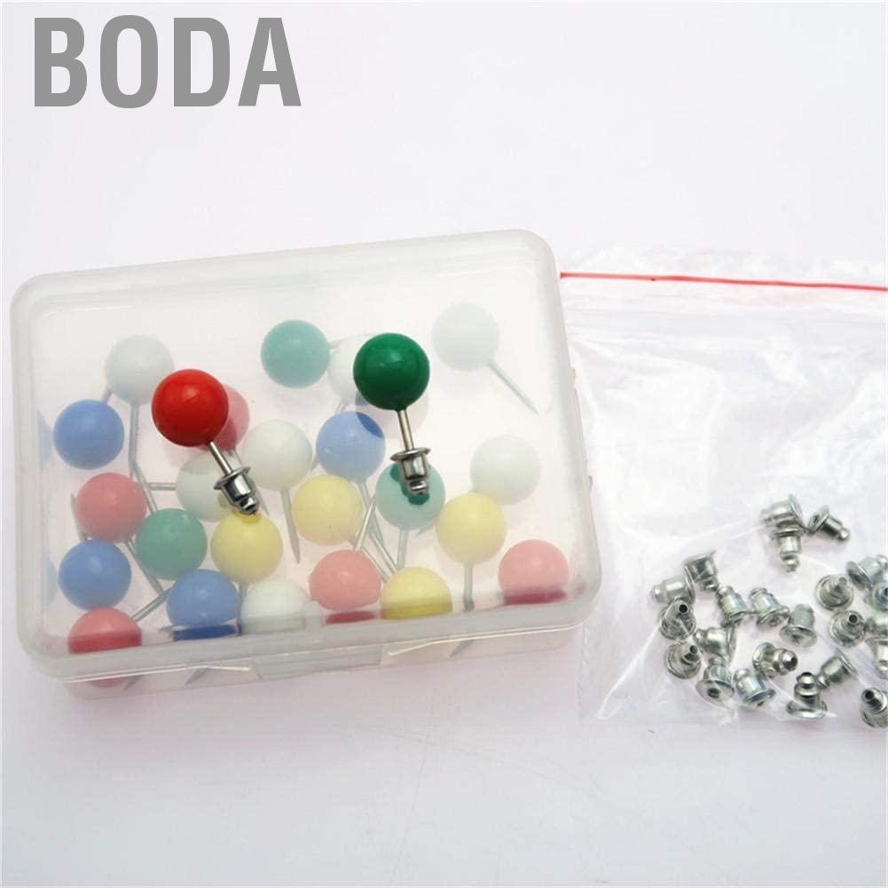 Boda หัวหมุดหัว Pearl วางตำแหน่งเข็ม Diy Purse E เครื่องมืองานฝีมือเย็บผ้า (สีสัน)