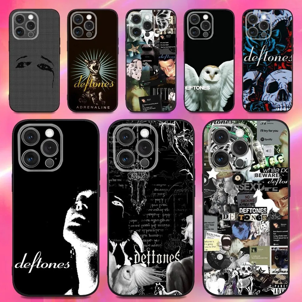 TP-1 Rock Band Deftones เคสโทรศัพท์สําหรับ iPhone 16, 17,15,14,13,12,11,Pro,Max,Plus,X,XS,XR,SE,8,7,Mini,เคสซิลิโคนอ่อนนุ่มสีดํา