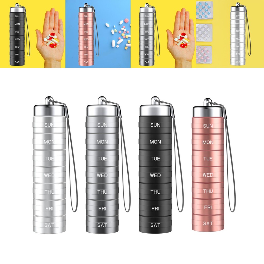 [lacooppia11] Daily Pill Organizer Pill Case Planner Portable Reminder Case Daily Pill Keeper Travel