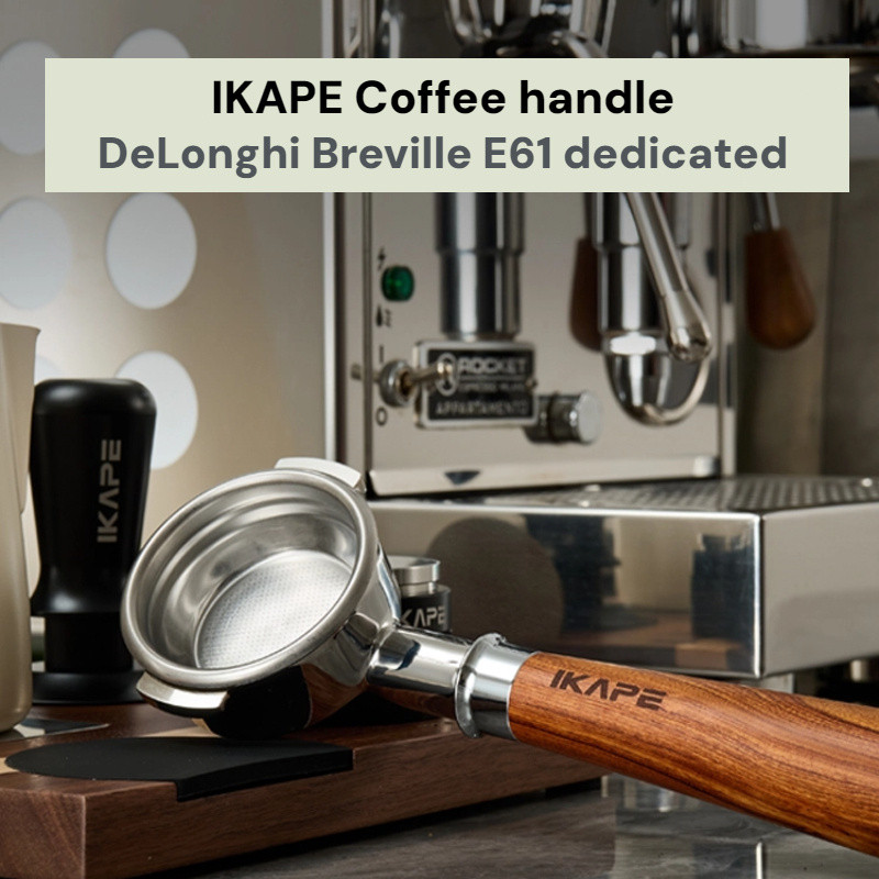 IKAPE กาแฟ bottomless Handle 51/54/58 มม.DeLonghi Breville WPM E61 กาแฟอุปกรณ์เสริม Cafe อุปกรณ์เสริ