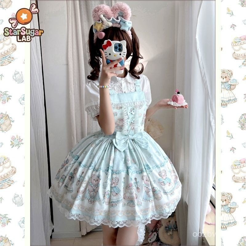 ชุดกระโปรงโลลิต้าญี่ปุ่น สายคล้องคอ JSK สไตล์ขนมหวาน ของแท้