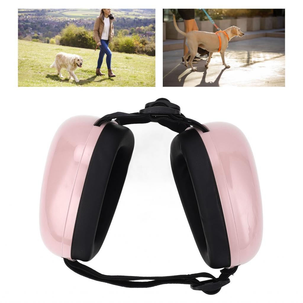 Rubycode-ph Pet Ear Guard Headphone Portable Dog Muffs Soundproof Cotton for Hearing (Roseate)