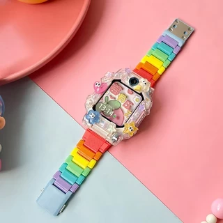 Dopamine Series Imoo Z1 Z2 Z3 Z6 Z7 X10 สายรัดแม่เหล็กสีรุ้งพร้อมเคสป้องกันโปร่งใสลาย DIY