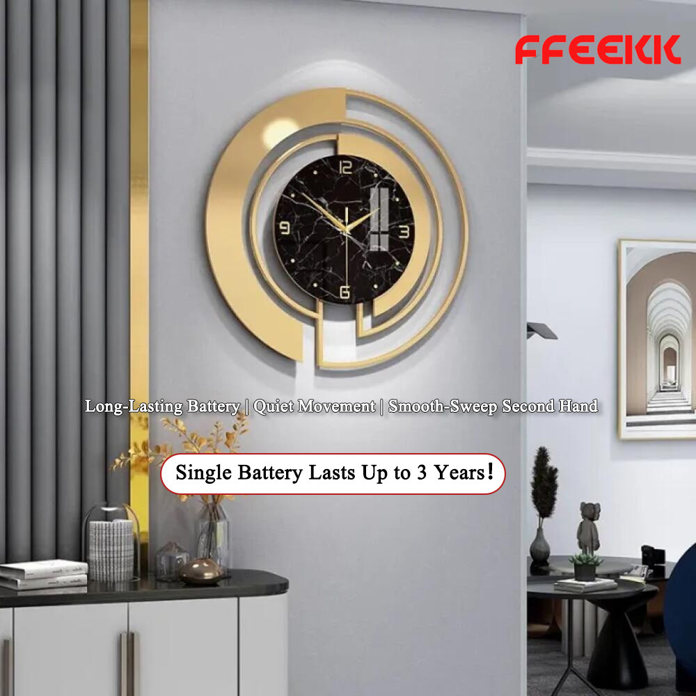 Nordic Luxury Wall Clock Modern Slient Quartz Wall Clock Living Room Decoration Clock Creative Art C