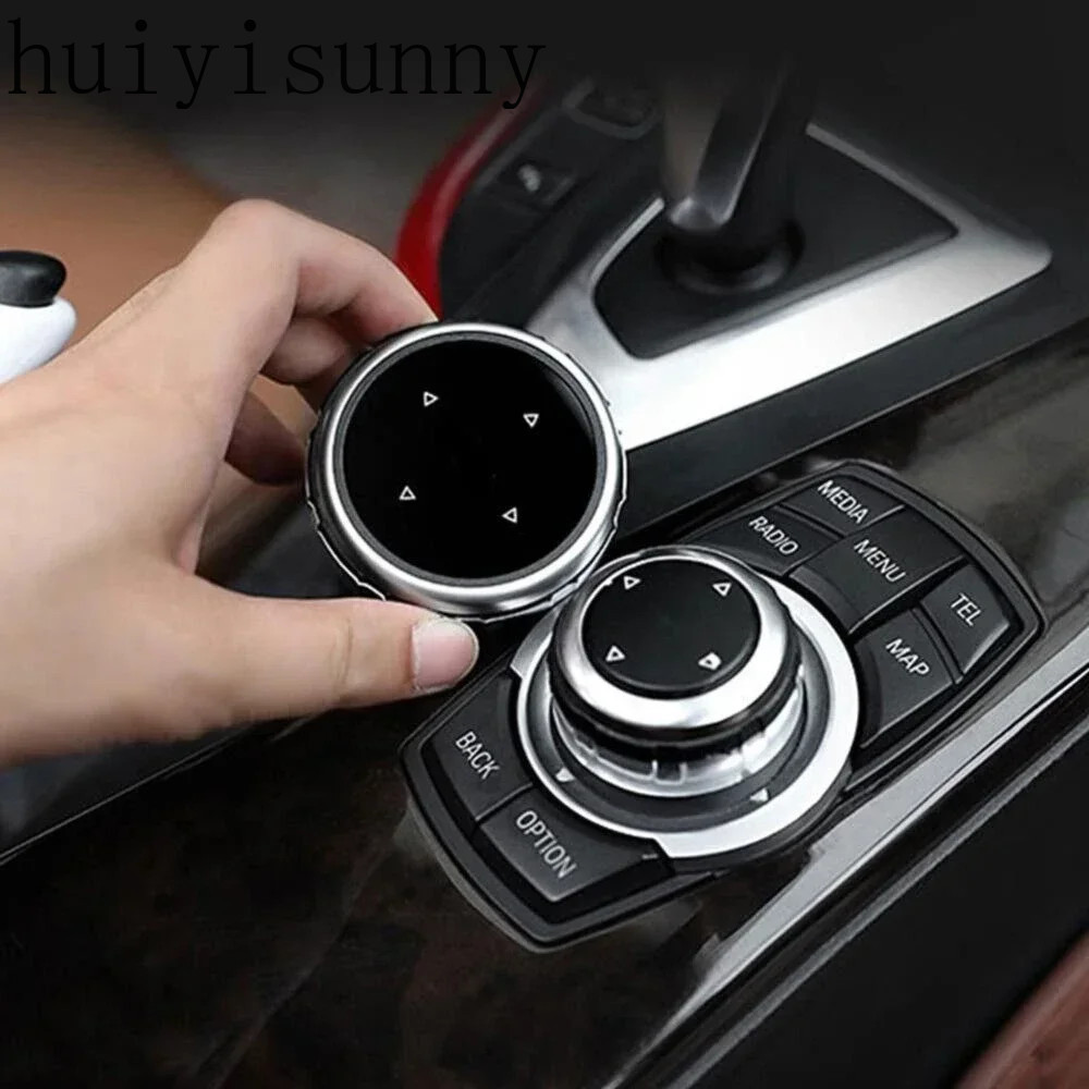 HYS Idrive รถมัลติมีเดีย Big Knob Trim ปุ่มควบคุมสําหรับ BMW 1 2 3 4 5 6 7 Series X1 X3 X4 X5 X6 F20 F30 F10 F07 E60 E90 E70