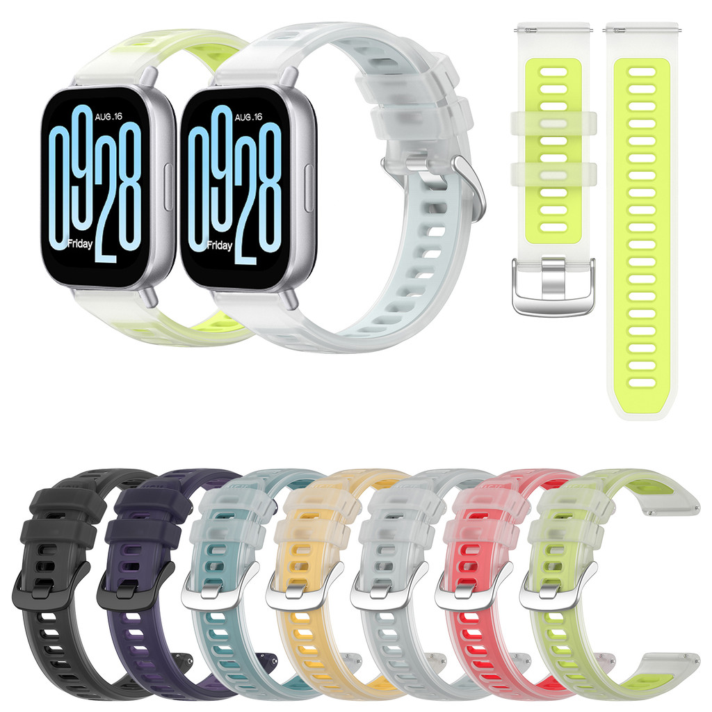 Jelly สายนาฬิกาสีสันสดใสสําหรับ Redmi Watch 5 Active Watch5 Lite Clear กันน้ํา Sport สายซิลิโคนทดแทน