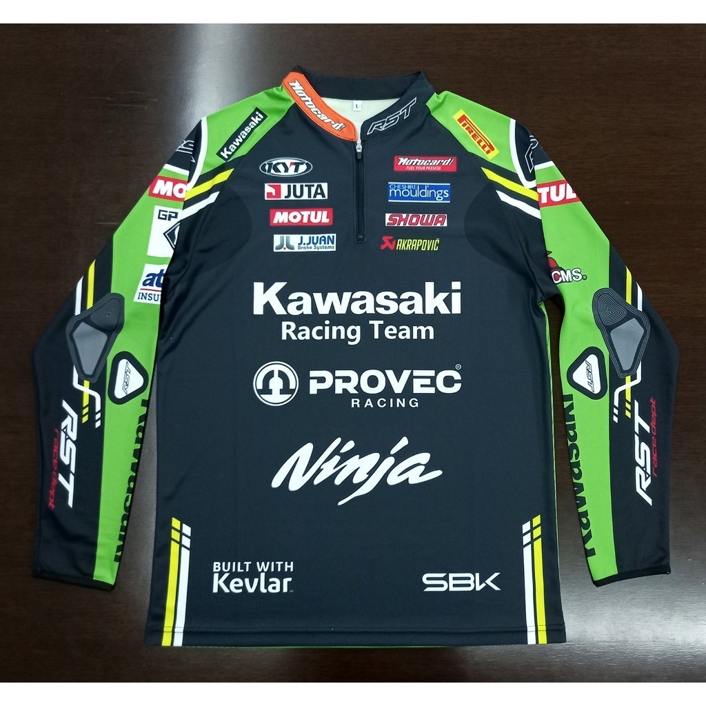 2025 แขนยาว Motogp Kawasaki Racing Team Small Low Version 22/wsbk Size S-5xl