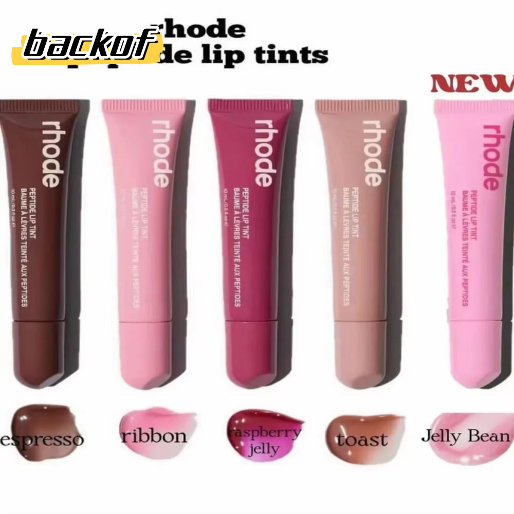BACKOF Lip Gloss, Rhode Hydrating Lipstick, Liquid Shiny Moisturizing Lip Makeup