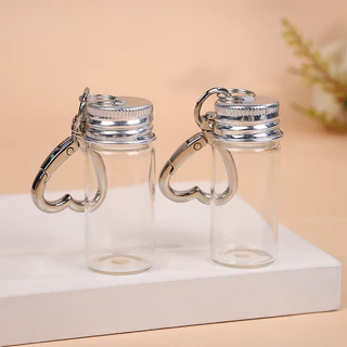 แก้วเปล่า Wish Drift ขวดพวงกุญแจสําหรับ DIY ห้องครัวขวดปรุงรสหัตถกรรมคู่จี้ตกแต่งของขวัญ