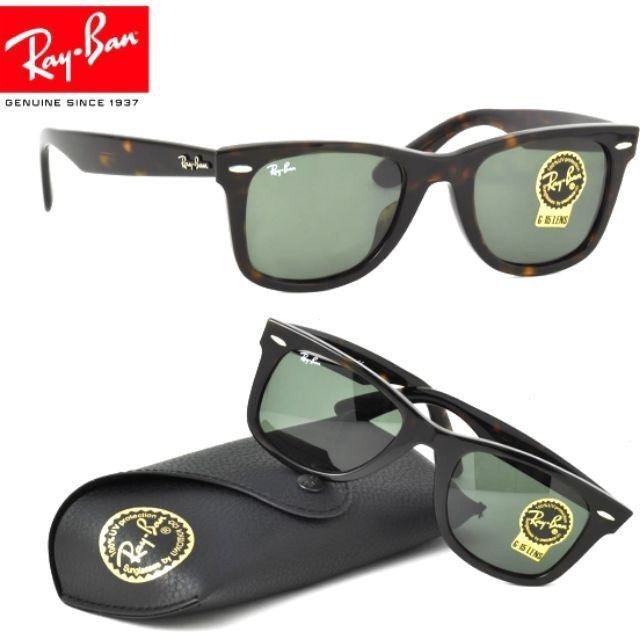 2026 ใหม่ RayBan Wayfarer แว่นตา 100% + นักบินจากอิตาลี Ferrari Ray/Ban RB2140F 902/58 XKUR