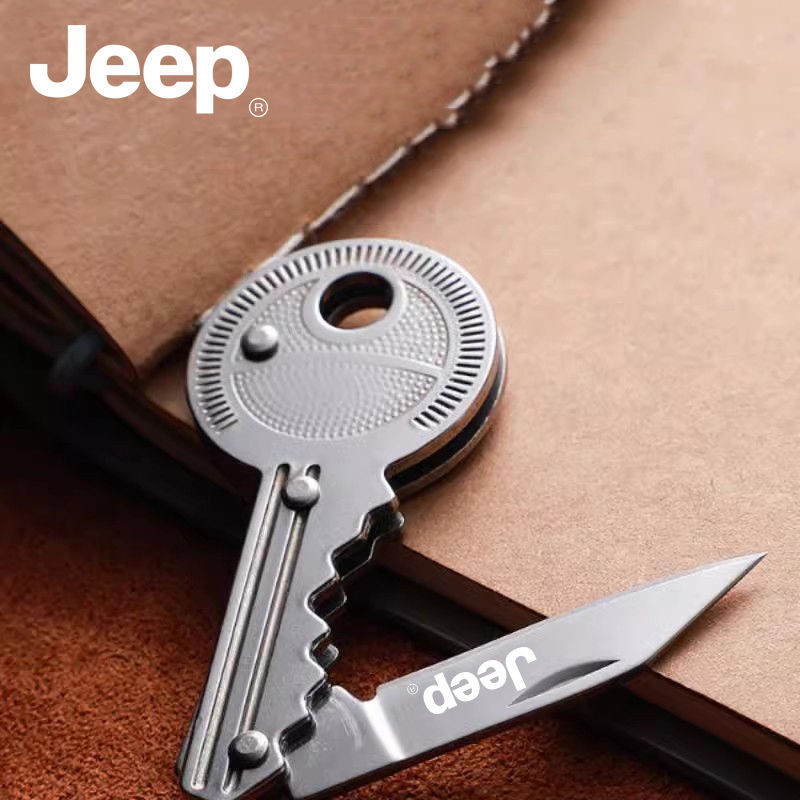 คีย์มีด JEEP พวงกุญแจ มีดพับขนาดเล็ก มีดพกพาอเนกประสงค์ ป้องกันตัว