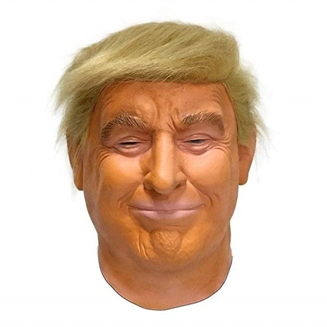 Face Trump Trump Face Mask Latex Mask Party cos Spoof ตลกหมวก Props