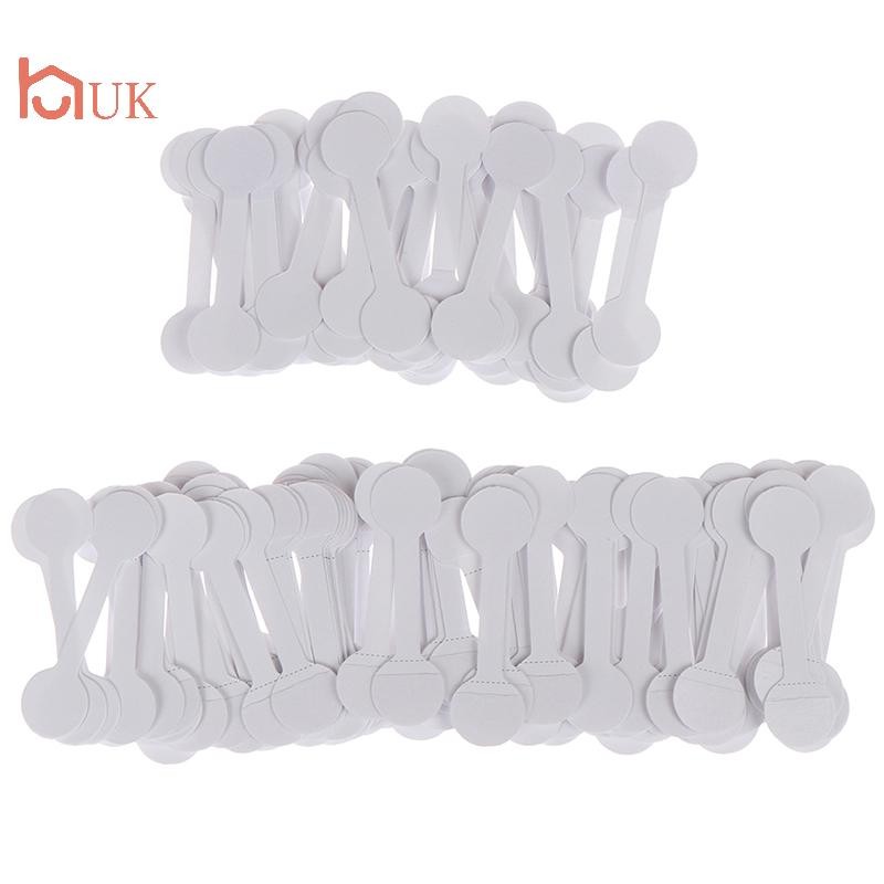 UK 50/100 ชิ้นรอบป้ายราคาเปล่าสร้อยคอแหวนป้ายเครื่องประดับสติกเกอร์กระดาษ TH