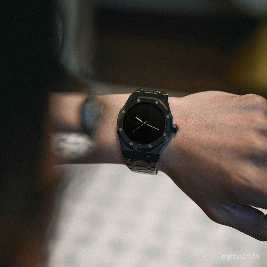 Samurai สีดําไม่มีโลโก้นาฬิกาผู้ชาย 2025 สไตล์ใหม่All-Match High-Endกีฬาส่องสว่างกันน้ําอินเทรนด์Ins