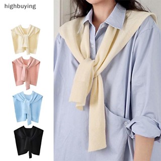 ผ้าคลุมไหล่ถักบาง สไตล์แฟชั่นสำหรับผู้หญิง สีทึบ แบบคาร์ดิแก…