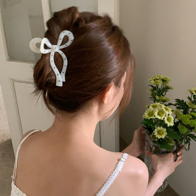 กิ๊บคลิปผมสีขาวยาว 13 เซนติเมตร ดีไซน์บิ๊กจับ สำหรับตกแต่งทรงผม - รูปที่ 6