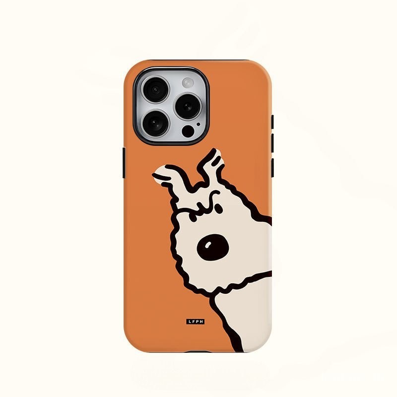 สนุกการ์ตูน Probe Doubt Puppy Two-in-One Double-Layerป้องกันiPhoneเคสโทรศัพท์เหมาะสําหรับiPhone 15 14 Pro Max 15 Plus XRซิลิโคนกรณี7 Plus 8 Plus XS Max 13 12 Pro Max 11 Anti-drop Anti-กันฝุ่น กันกระแทก 0NZS