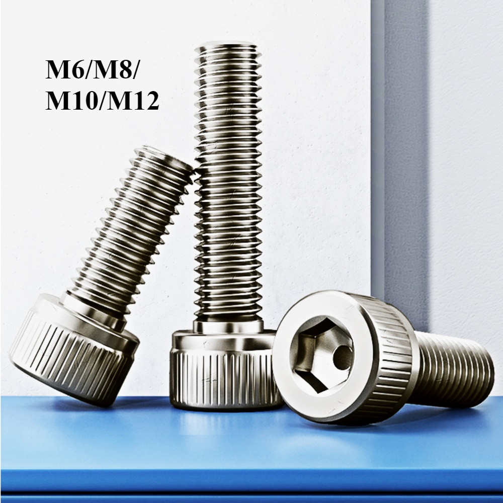 [FGH-y] M6/M8/M10/M12 น็อต สกรู หัวจม เกรด 12.9 ชุบนิกเกิล เกลียวมิล ตลอด หยาบ / Hex Socket Head Cap Machine Screw