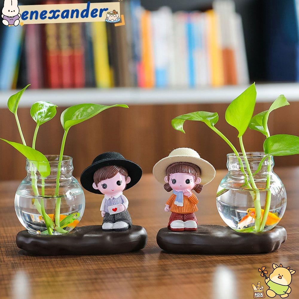 เอเน็ดเดอร์ แจกันไฮโดรโปนิกส์การ์ตูนตุ๊กตาห้องนั่งเล่นตกแต่งเครื่องประดับสํานักงานการจัดดอกไม้