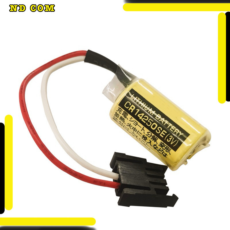 สุดคุ้ม! FDK แท้  CR14250SE CR14250 14250 3V แบตเตอรี่ลิเธียม FANAC มี แจ็คดำ