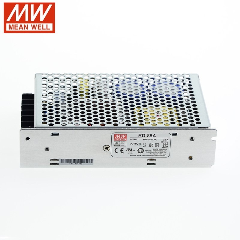 ✥Original MEAN WELL RD-85A 85W Dual Output 5V/12V Switching Power Supply 110V/220V AC to 5V/8A 12V/4