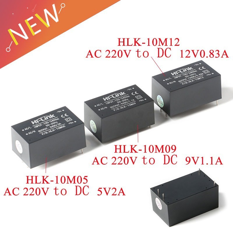 ✶5Pcs HLK-10M05 HLK-10M12 AC-DC isolated switching power supply module 220v 5V/ 10W 2A  step down po