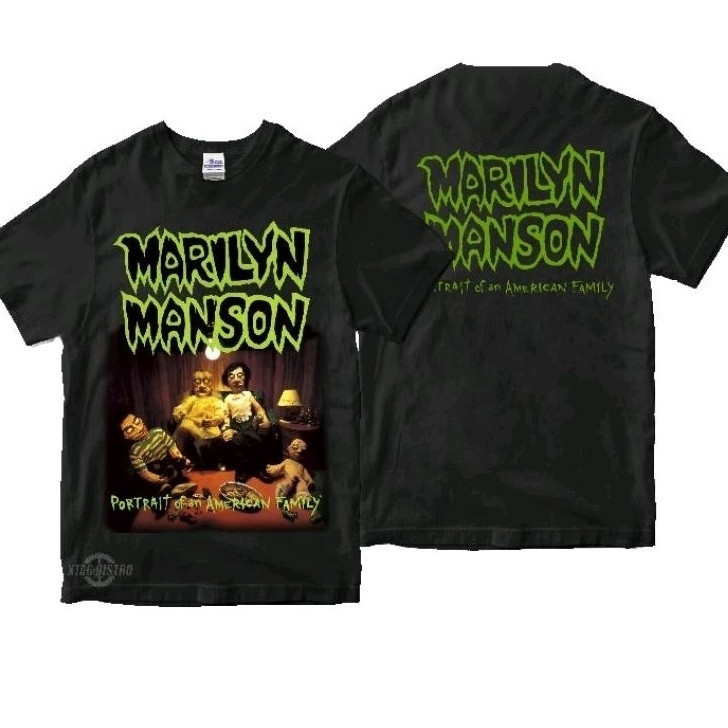 เสื้อยืดวงดนตรี Marilyn MANSON Portrait of the family เสื้อยืดวงโลหะ