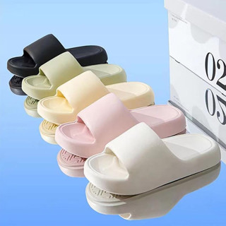 MOLLYรองเท้าแตะลําลอง พื้นหนา กันลื่น ระบายอากาศได้ดี สีพื้น…