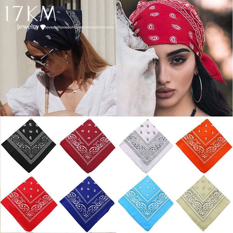 17KM ผ้าคลุมหน้าเส้นผ้าฝ้ายมัลติฟังก์ชั่นผ้าคลุมศีรษะ ยูนิฟอร์ม ใบหน้าหน้ากาก ผ้าตาหมากรุก กีฬาหมวกข้อมือ ผ้าพันคอสองด้าน