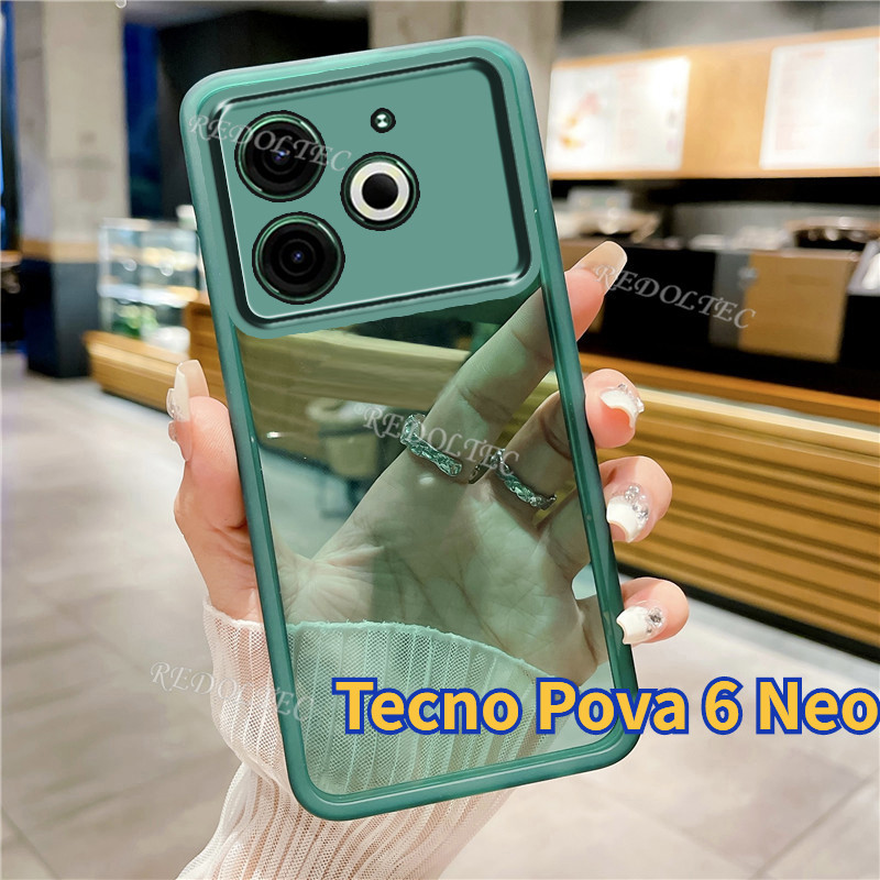 เคส Tecno Pova 6 Neo 2024 ใหม่สีบริสุทธิ์บางปลอกโปร่งใส Tecno Pova6Neo Pova6 Neo Pova 6NEO กันกระแทก