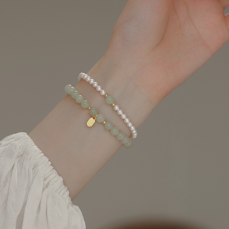 ราคาถูก Mini Pearl Bead สายรัดข้อมือสร้อยข้อมือกําไลข้อมือ As ของขวัญสําหรับสาวหวาน