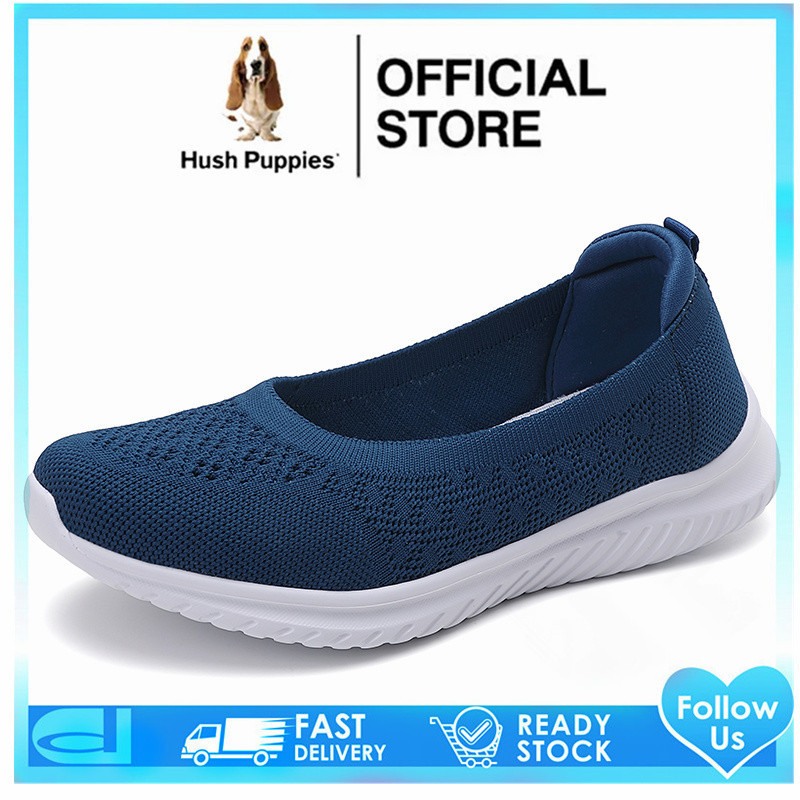Hush Puppies รองเท้าโลฟเฟอร์ ส้นแบน ขนาดใหญ่ สําหรับผู้หญิง ไซซ์ 40 41 42