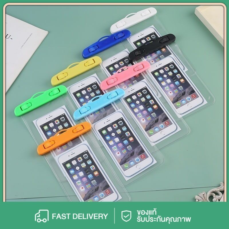 โทรศัพท์กันน้ำอเนกประสงค์กันน้ำปิดผนึกเคสโทรศัพท์มือถือสำหรับกีฬากลางแจ้งแบบทัชสกรีนแผ่นปิดแบบโปร่งใสกระเป๋าโทรศัพท์