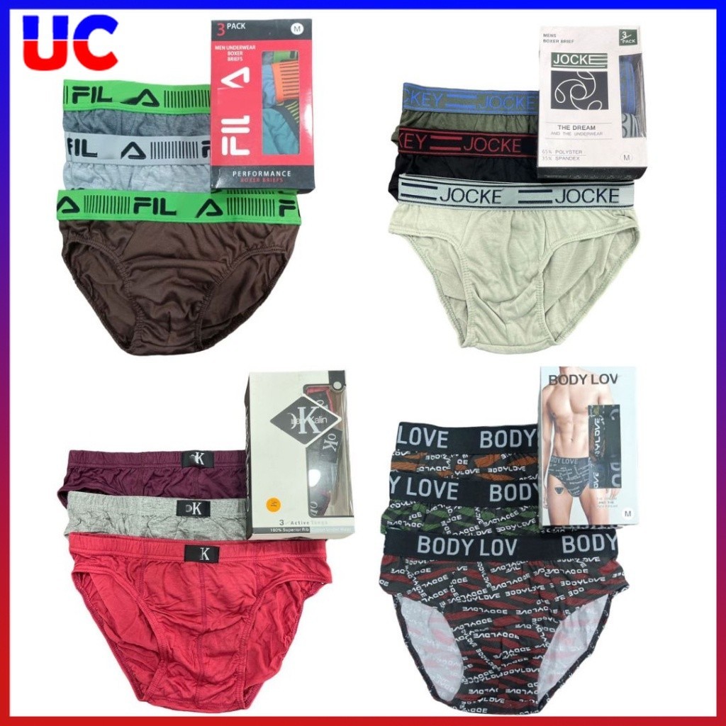 Uc_ MEN UNDERWEAR SPENDER BOXER SELUAR DALAM LELAKI 3 IN 1 RENOMA FILA