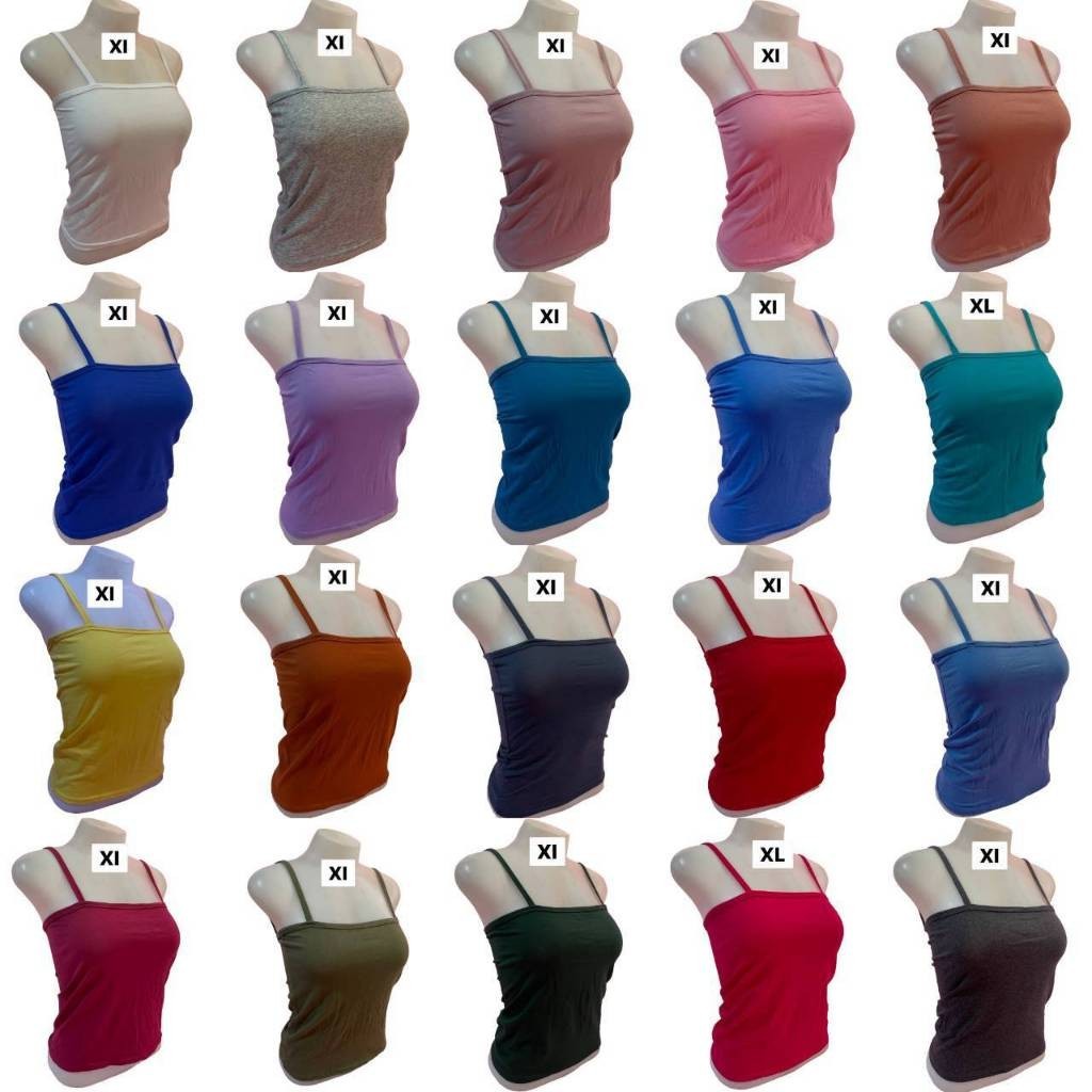 เสื้อเกาะอกมีสายบิ๊กไซส์XL เอวลอย (ผ้าคอตตอน) สาวอวบ​ ใส่สบายไม่ร้อน เนื้อผ้ายืดตามตัว