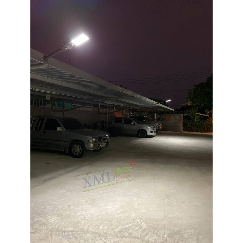 ไฟสนาม โคมไฟถนนโซล่าเซลล์ XML-Solar 200W Series 2020 (แสง : ขาว)(สว่างค้าง) โคมไฟพลังแสงอาทิตย์ ไฟโซ