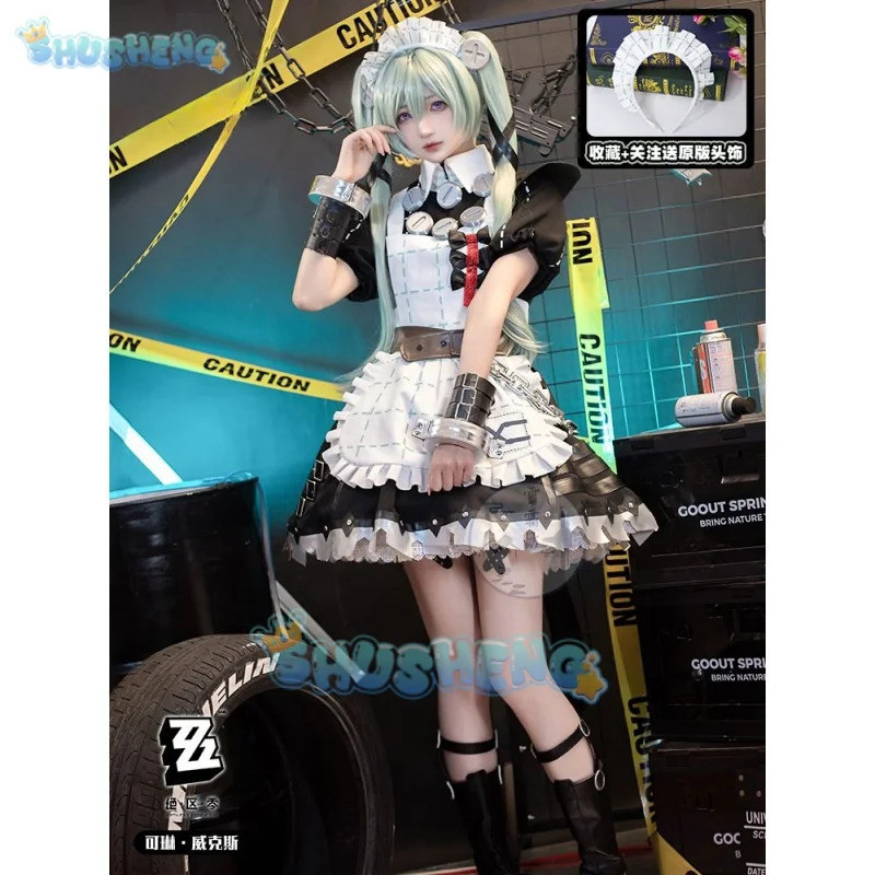 Zenless Zone Zero Cos Corin Wickes คอสเพลย์เลื่อยแม่บ้านเครื่องแต่งกายน่ารักเกมอะนิเมะ Lolita
